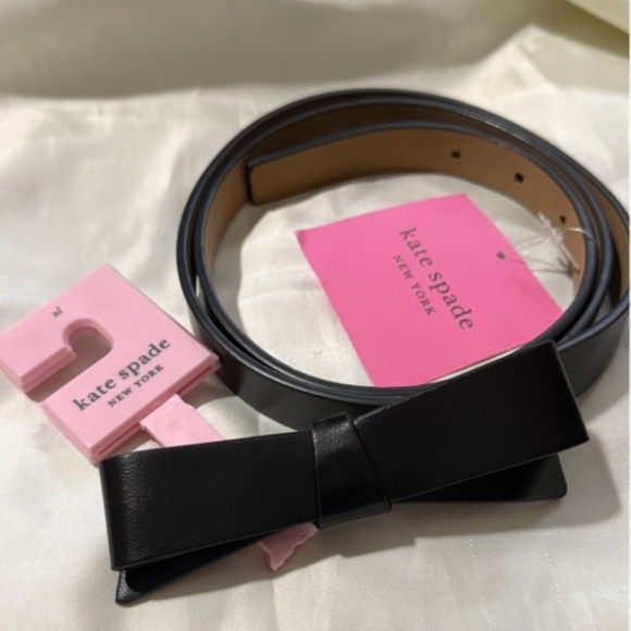 kate ♠️ spade new york Womens Leather Bow Belt - Picture 7 of 8